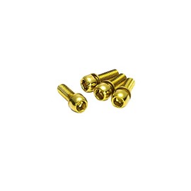 Reverse Disc Brakes Screw Set 4 x M6 x 18 mm Gold