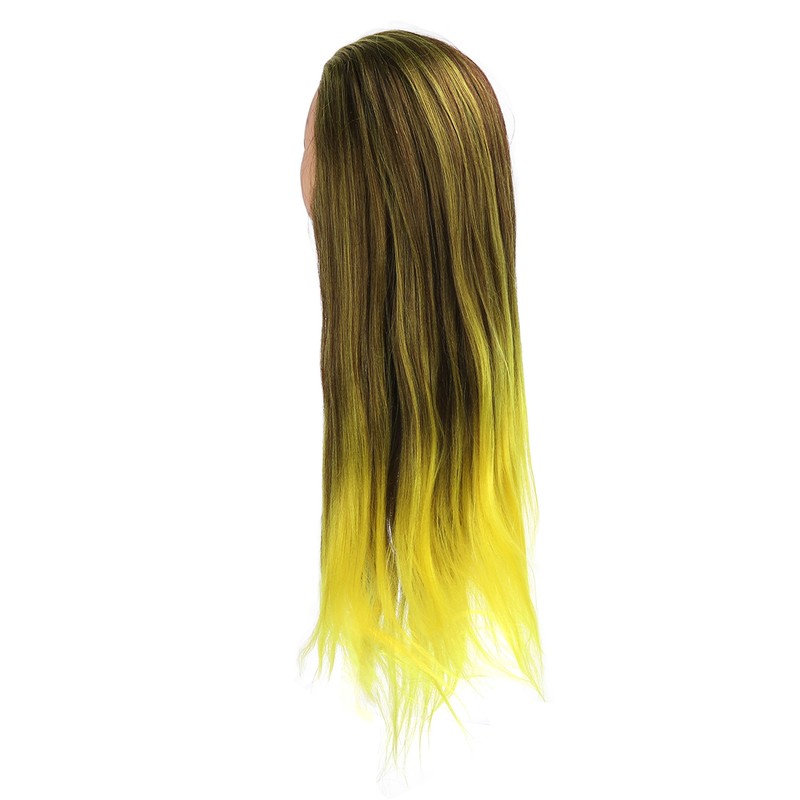 Gradient Wig Hair Mannequin Head Hairdressing Styling Training Braiding Doll