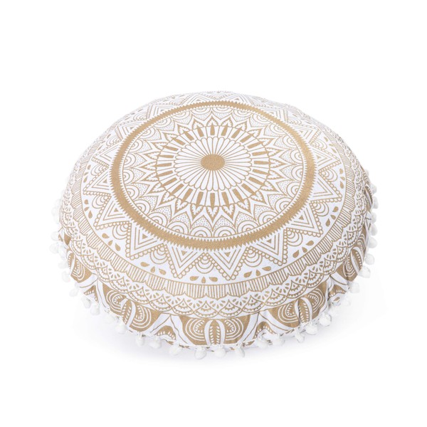 Popular Handicrafts Floor Pillow Cushion Cover - Hippie Mandala Round