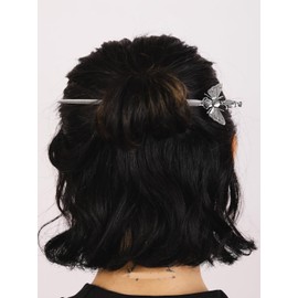 Moth Butterfly Sword Hair Pinfor Men Women, Hair Pins Silver Hair Sticks Hair Decor For Long Hair Jewelry (Silver, One Size)