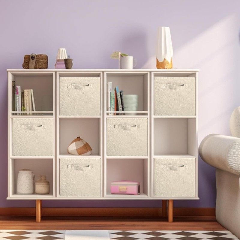 powerking Cube Storage Boxes, Foldable Fabric Storage Bins And Cloth