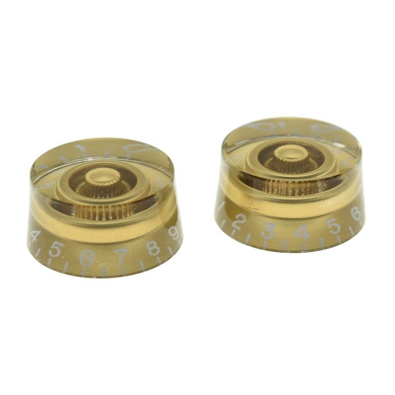 Dopro 2pcs USA(Imperial) LP Guitar Speed Dial Knobs 24 Fine