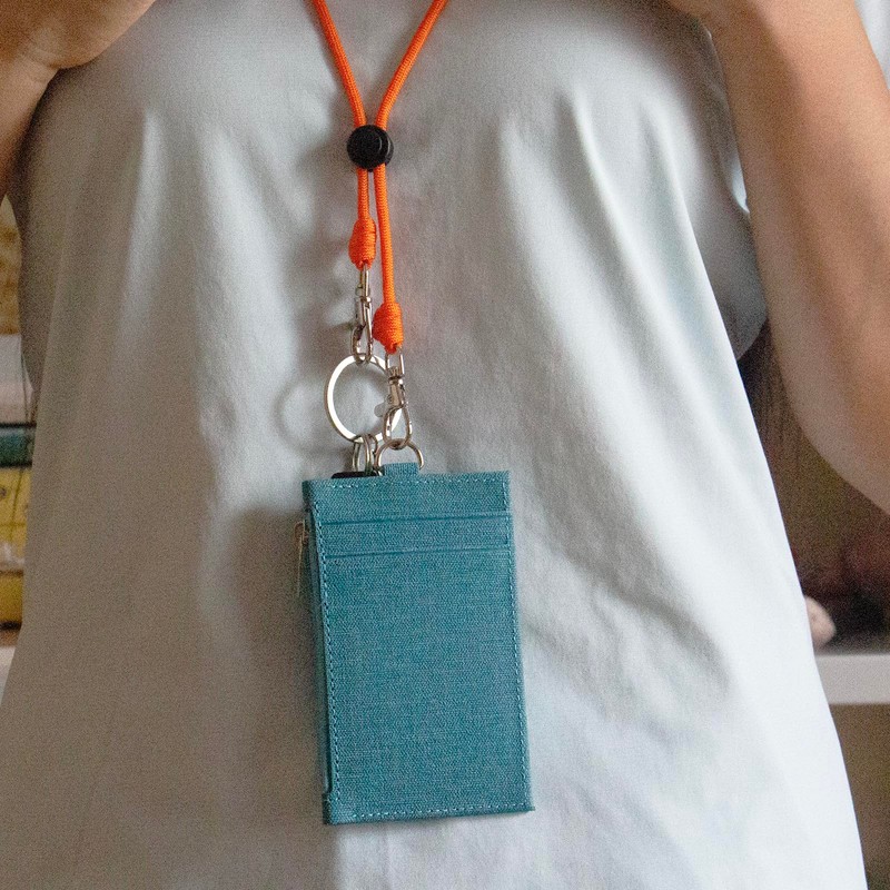 Asusolvent Adjustable Neck Lanyard with Double Hooks for ID Holder,