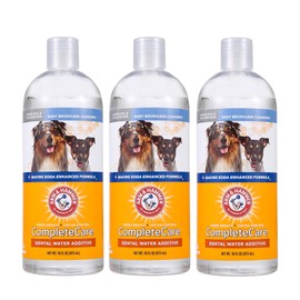 Arm & Hammer Complete Care Fresh Dental Water Additive for Dogs, 16 Fl Oz - 3 Pack - Flavorless Dog Water Additive, Dog Mouth Wash, Dog Dental Rinse, PetWater Additive, Pets Dental Care for Bad Breath