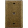 Aged Antique Brass Cable TV Wall Plate