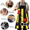 WZMPA Firefighter Cooking Apron Firefighter Chef Gift Fireman Red Line