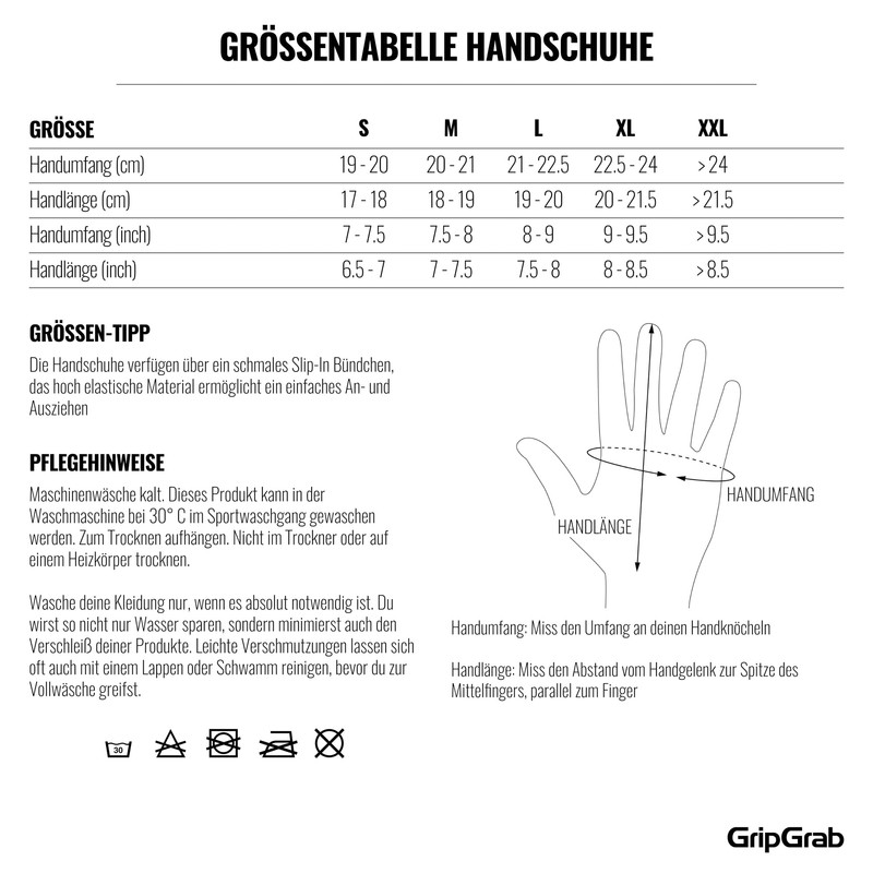 GripGrab Aerolite InsideGrip Long Finger Professional MTB Gloves, Unpadded, Non-Slip,