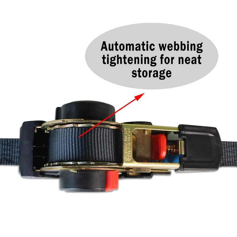 ANLULOAD Retractable Ratchet Strap(1 in x 11.5 ft),Ratchet Tie Down