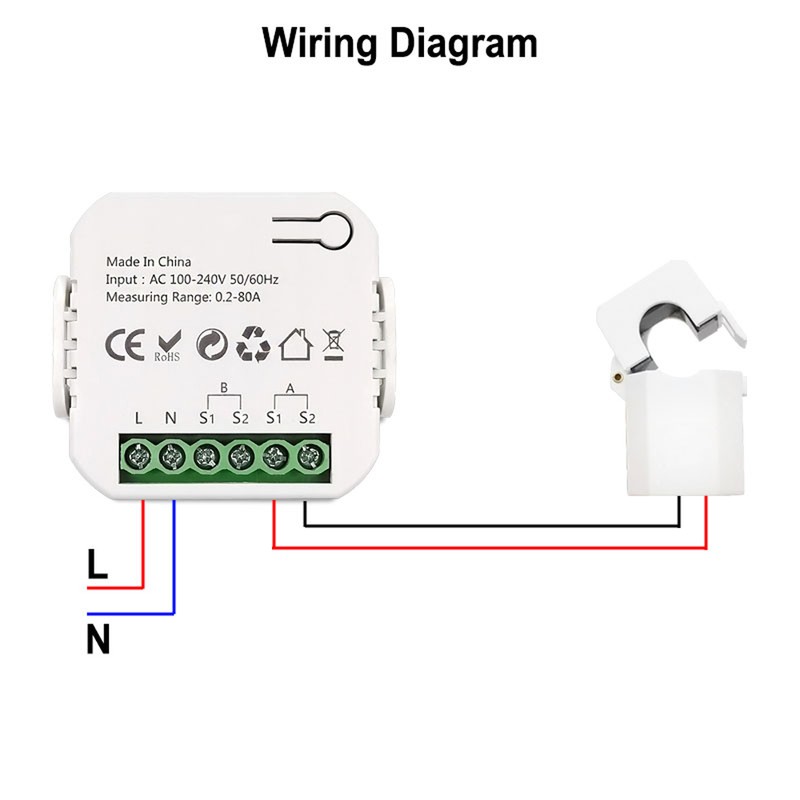 Tuya ZiGBee Intelligent Energy Meter Solar PV System Power Production