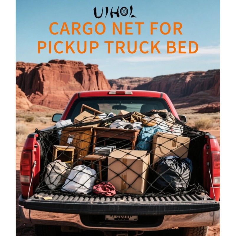 Cargo Net for Pickup, Boot Net, Car, Double Stretchy Truck