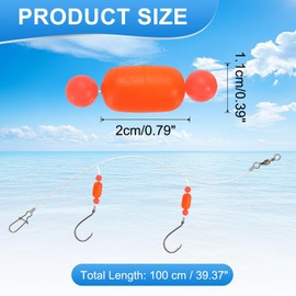 YELARXI Fishing Floats, 39 Inch Popping Floats Slip Bobbers Popping Corks Float Weighted Bobbers Fishing Tackle for Saltwater Freshwater Fishing Tackle (4 Pack, Orange-red)