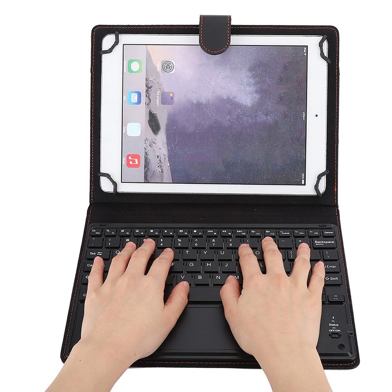 72‑hour Working Bluetooth Touchpad Keyboard with Protective Case for 9‑10.5in