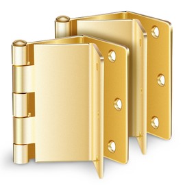 Handicap Brass Expandable Door Hinges - Offset Hinges for Doors - 3 Pack