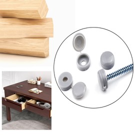 100pcs Plastic Hinged Screw Cover Caps,Screw Snap Covers Washer Flip,for Screw Protection Covers(Silver Gray)
