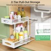 Under Sink Organizer, 2 Tier Pull out Cabinet Organizer Baskets