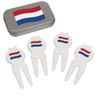 Azeeda 'Waving Dutch Flag' Golf Divot Tool/Repair Fork Gift Set