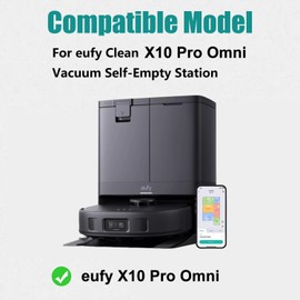 11 Pcs Replacement Parts Kit for eufy X10 Pro Omni Robot Vacuum, Washable and Reusable, 1 Roller Brush, 4 Side Brush, 2 Filters, 2 Mop Cloths, 2 Dust Bags