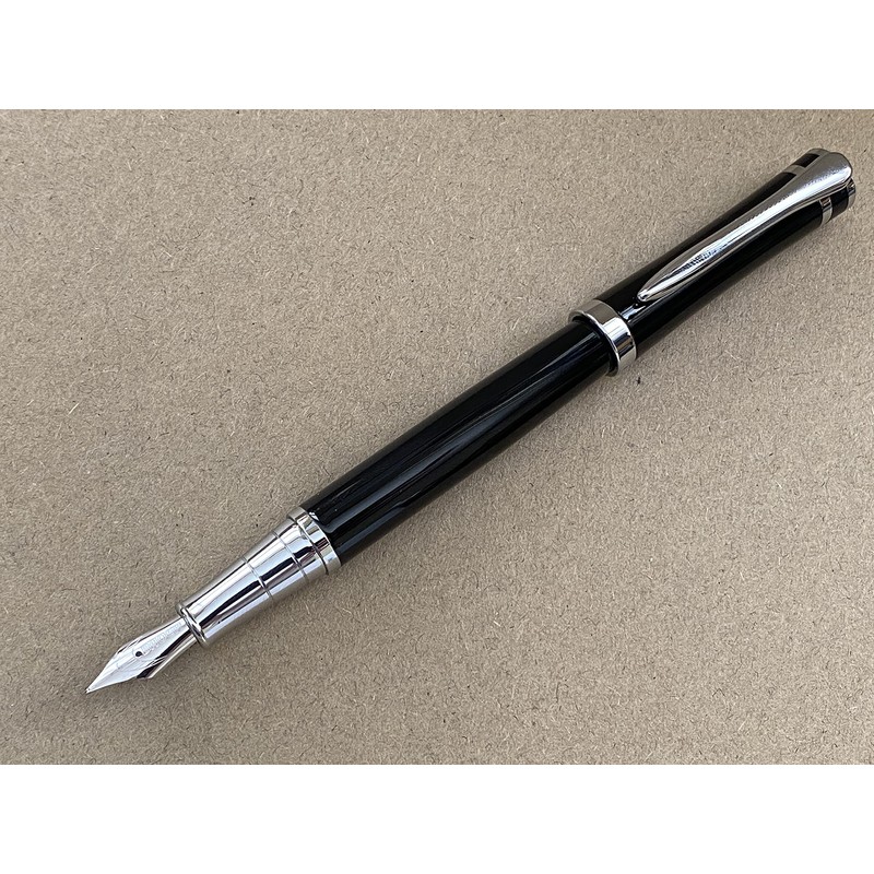 Rhapsody Luxury 3035 Executive Steel Fountain Pen BLACK Ink Pens