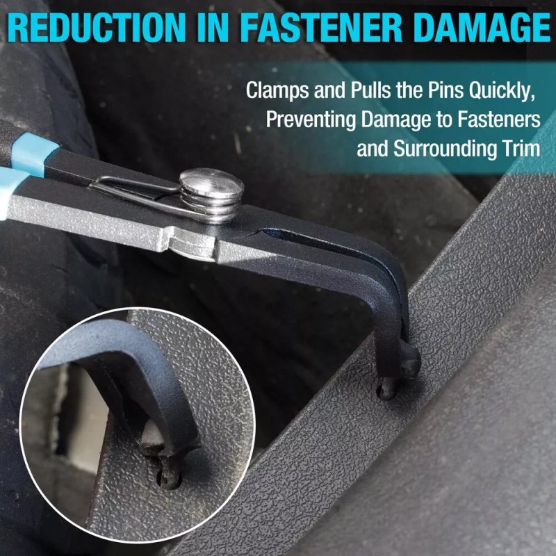 DURATECH 2-Piece Push Pin Pliers Set Auto Clip Removal Tool