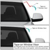 DNA MOTORING WVS-038 Dark Smoke Vent Window Visor Deflector Rain/Sun