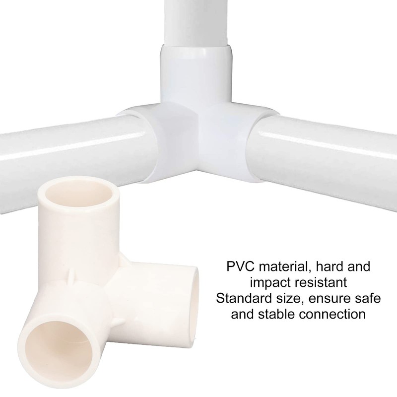 3 Way Pipe Fittings, 10PCS PVC Pipe Connector, 3 Way