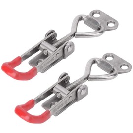 2Pcs Adjustable Toggle Clamp 304 Stainless Steel Toggle Catch Latch Hasp Clip Clamp Buckle Quick Fixture Hand Tool