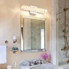 SOLFART Crystal Vanity Lights for Bathroom, 5 Color Adjustable Dimmable,16.5