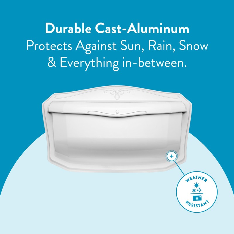 Architectural Mailboxes Villa™ Wall-Mounted Mailbox for Outside, Decorative Rust-Resistant Metal