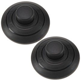 EMSea 2PCS Floor Foot Switch in-Line Push Button Foot Press Switch Round Power Light Foot Control Switch for Floor and Table Lamp 70mm Diameter Black