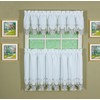 Today's Curtain Verona Reverse Embroidery Valance, 14", White/Blue