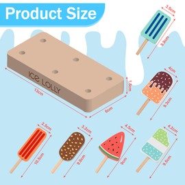BDSHUNBF Kids Ice Cream Toys Play Set, Ice Cream Shop Pretend Play Toy Set, Ice Lollies Pretend Play Kids Playset, Ice Lolly Stand Ice Cream Parlour Toy, Kitchen Toddler Ice Cream Shop Accessories