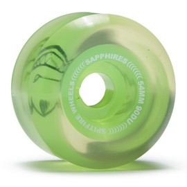 Spitfire 90d Sapphires Skateboard Wheels - Clear/Neon Green - 54mm