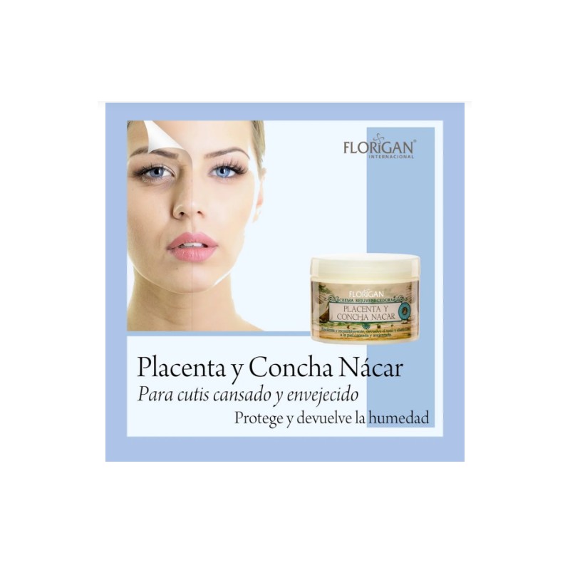 Crema Placenta Y Concha Nácar Rejuvenecedora 350g Florigan®