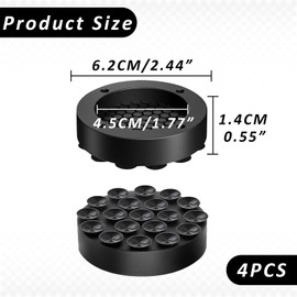 Vibration Damper Washing Machine, Pack of 4 Washing Machine Underlay, Anti-Vibration Mat, Washing Machines, Universal Anti Vibration Damper Rubber Washing Machines Damper Non-Slip Mat Feet
