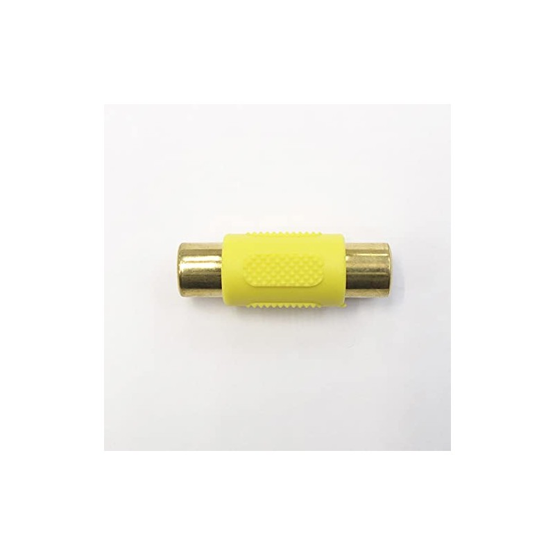 KAMON RCA Extension Adapter (Female/Female) / Gold (Yellow Line) [R-FFY]