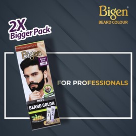 Bigen Men's No Ammonia Beard Color - Dark Brown B103 (Big Size 40GM + 40GM)