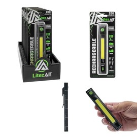 LitezAll Rechargeable Everyday Carry Pen Light with Laser Pointer