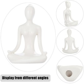 4pcs Yoga Statues Women Zen Decor Figurines Meditation Table Decoration Sculpture Spiritual Accents Shelf Decorations for Home Living Room Bedroom Office White
