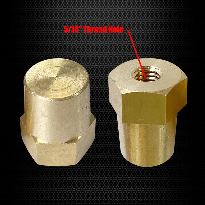 Ampper 5/16"-18 Thread Female Brass Battery Terminal Post Adapter Battery