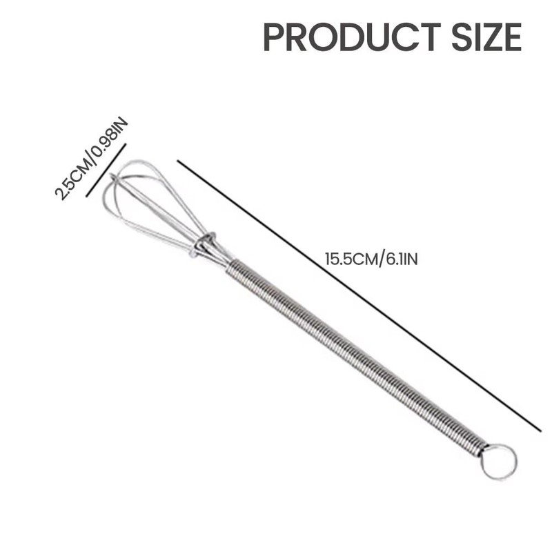 WOLMIK Whisk Small, Mini Whisk, 15.5 cm Manual Whisk, Robust
