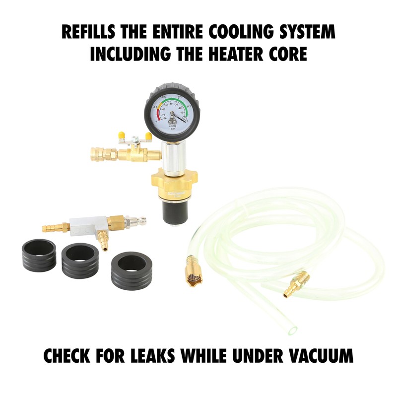 OEMTOOLS 27066 Coolant System Refiller Kit, 3 Adapters | Remove