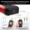 AOOFCMLLC Thermocouple Thermometer, Digital Dual Channels Thermocouple with 4 K-Type