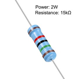 uxcell 30Pcs 15k Ohm Resistor, 2W 1% Tolerance Metal Film Resistors, Lead, 5 Bands for DIY Electronic Projects and Experiments