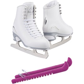 Jackson Ultima Figure Ice Skates Finesse JS450 / Medium to Wide/Adult 10 Bundle with Guardog Skate Guards