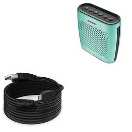 BoxWave Cable Compatible with Bose Soundlink Color - DirectSync (15 ft) Cable, Extra Long Charge and Sync Cable - Black