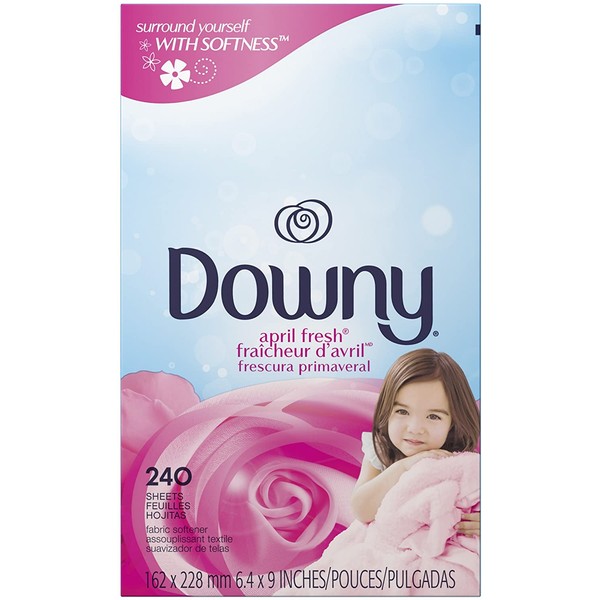 Downy Fabric Softener Dryer Sheets, April Fresh, 240 count