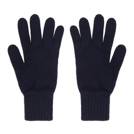 Oxfords Cashmere Men's pure sheep's wool gloves, navy