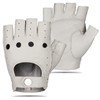 GSG Driving Gloves, Half Finger Leather, Fingerless Leather, Men's, Motorcycle