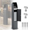 MHHQ Commercial Trash Can Disposal Outdoor Vertical Trash Can Standing