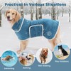 PETTOM Dog Drying Robe, 400gsm Microfiber Super Absorbent, Adjustable Coat